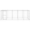 Outdoor Dog Kennel Galvanized Steel with Roof 130.2 ft¬≤