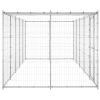 Outdoor Dog Kennel Galvanized Steel with Roof 130.2 ft¬≤