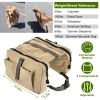 Pet Dog Backpack Hound Hiking Camping Saddle Bag Cotton Canvas For Medium Large Dog