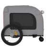 Pet Bike Trailer Red and Gray Oxford Fabric and Iron