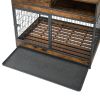 Furniture Dog Cage Crate with Double Doors. Antique Brown,38.78'' W x 27.36'' D x 32.17'' H.