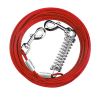 Dog Tie Out Cable Long Dog Leash Chew Proof Lead Dog Chain with Durable Spring 360¬∞ Rotatable Clips PVC Case for Outside Yard Caming