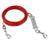 Dog Tie Out Cable Long Dog Leash Chew Proof Lead Dog Chain with Durable Spring 360¬∞ Rotatable Clips PVC Case for Outside Yard Caming