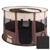 Foldable Playpen for Dog with Carry Bag Portable Travel Waterproof Indoor Outdoor Pet Cage Tent Detachable Upper Cover For Dog Cat Rabbit