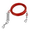 Dog Tie Out Cable Long Dog Leash Chew Proof Lead Dog Chain with Durable Spring 360¬∞ Rotatable Clips PVC Case for Outside Yard Caming